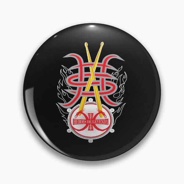 Item preview, Heroes of Legend Rock Drummer - Tribal Metal Logo Art designed and sold by shopmamabite.