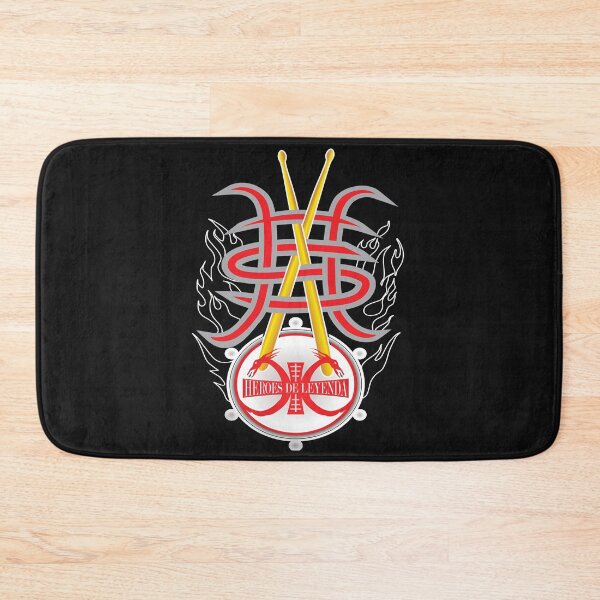 Item preview, Heroes of Legend Rock Drummer - Tribal Metal Logo Art designed and sold by shopmamabite.