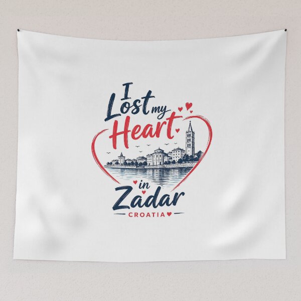 Item preview, I Lost My Heart in Zadar Croatia Romantic Travel Design Funny Gifts designed and sold by BadhbhLoot.