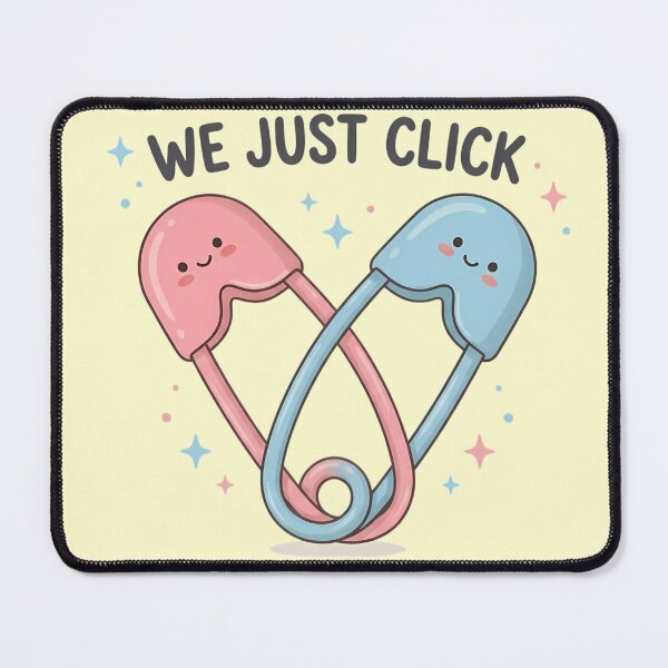 Item preview, We Just Click - Cute Kawaii Safety Pins Heart designed and sold by jo-e-basta.