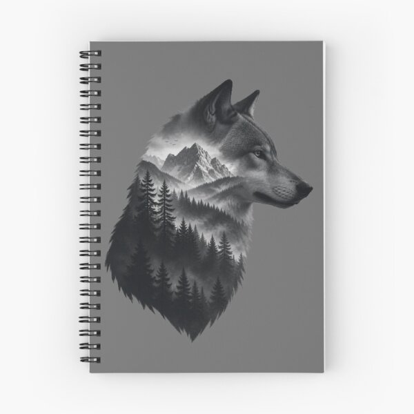 Item preview, Mystic Forest Wolf Double Exposure Nature Design designed and sold by GRYFFWEAR.