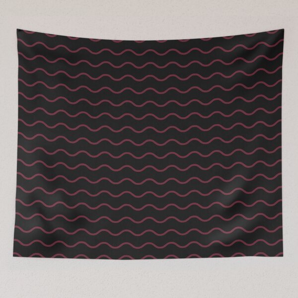 Item preview, Black And Burgundy Waves Pattern designed and sold by pattern-archive.
