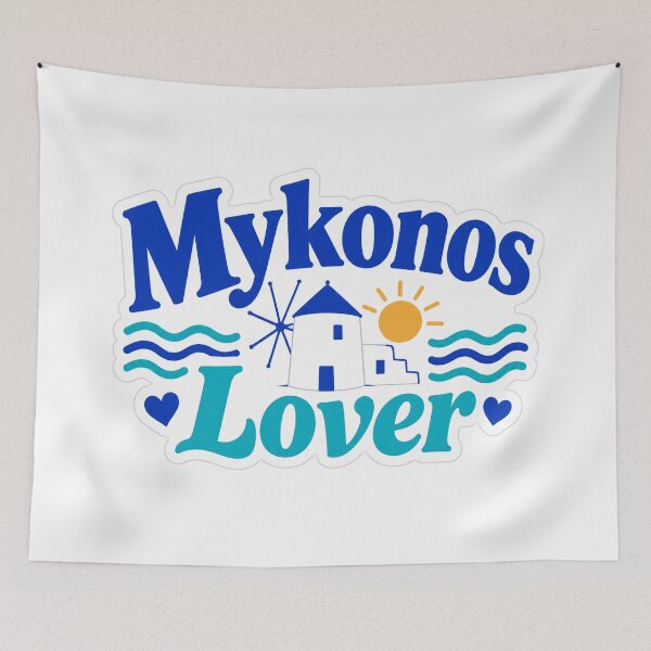 Item preview, Mykonos Lover Greek Island Windmill Sticker designed and sold by Beyond Destinations.