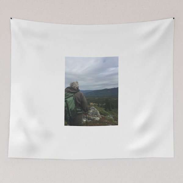 Item preview, Man on a mountain top in Bromma, Norway.  designed and sold by SivKnutsen.