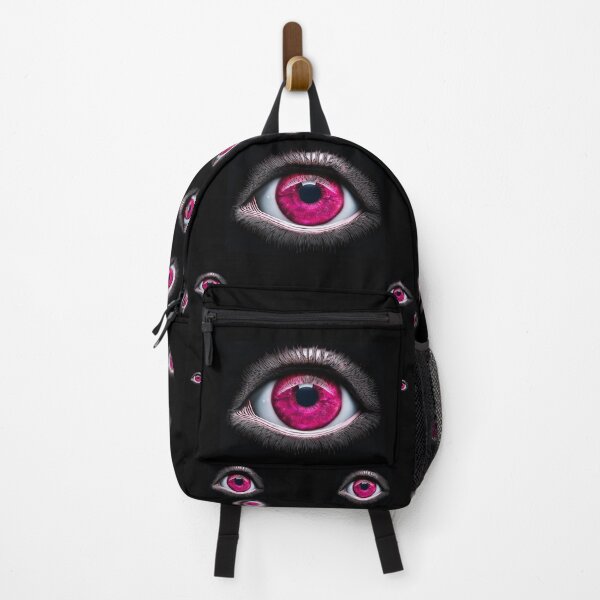 Item preview, Pink neon eye on black background designed and sold by ChernivtsiSkoda.