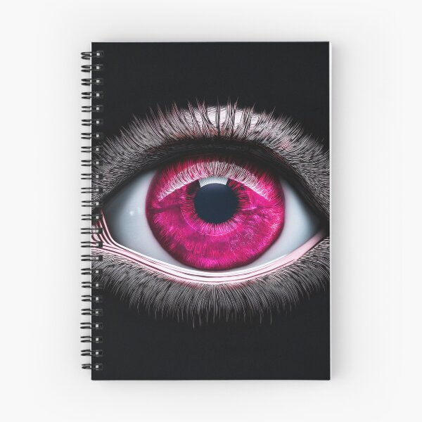 Item preview, Pink neon eye on black background designed and sold by ChernivtsiSkoda.