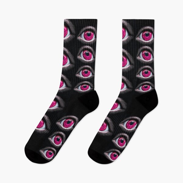 Item preview, Pink neon eye on black background designed and sold by ChernivtsiSkoda.