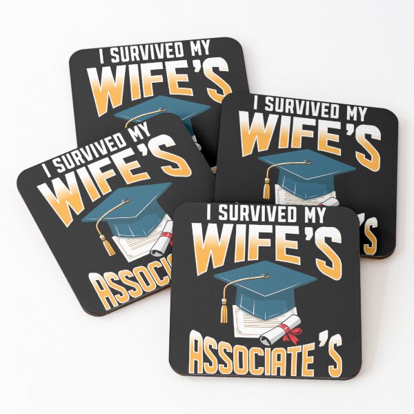 Item preview, I Survived My Wifes Associates Degree Graduation Husband Funny Celebration Art designed and sold by GalenoHenley.