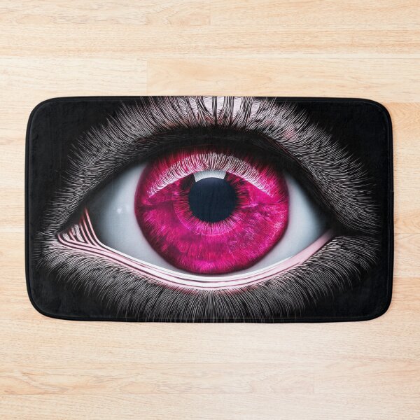 Item preview, Pink neon eye on black background designed and sold by ChernivtsiSkoda.