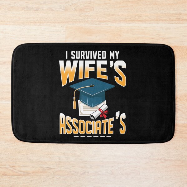 Item preview, I Survived My Wifes Associates Degree Graduation Husband Funny Celebration Art designed and sold by GalenoHenley.