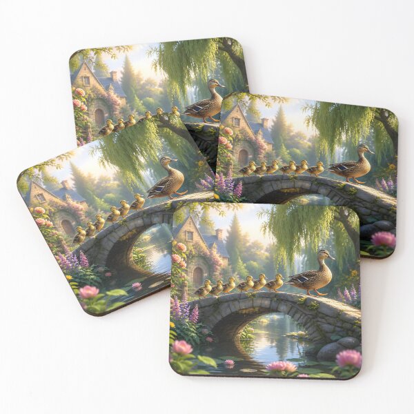 Item preview, the ducklings and mama duck designed and sold by EdicionesJML.