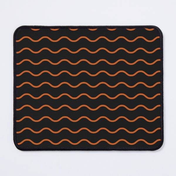 Item preview, Black And Burnt Orange Waves Pattern designed and sold by pattern-archive.