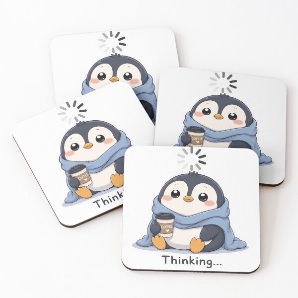 Item preview, Buffering Penguin Thinking Meme Cute Kawaii Sticker designed and sold by Sadia  Jannat.