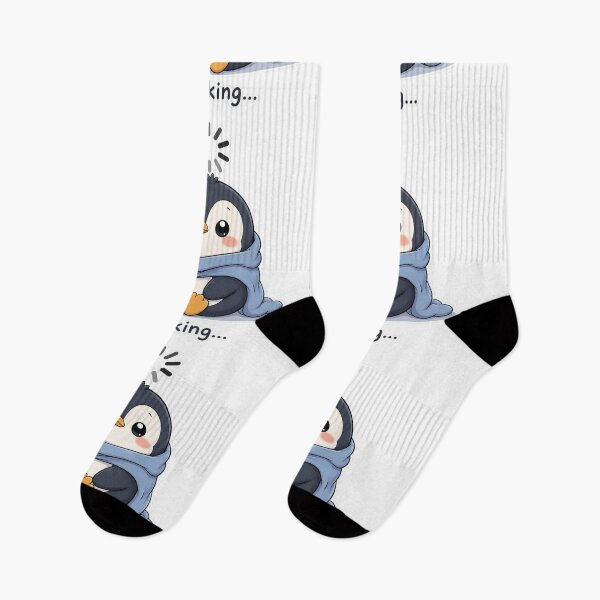 Item preview, Buffering Penguin Thinking Meme Cute Kawaii Sticker designed and sold by Sadia  Jannat.