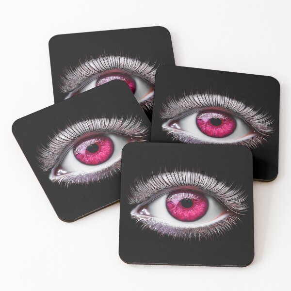 Item preview, Pink neon eye on black background designed and sold by ChernivtsiSkoda.