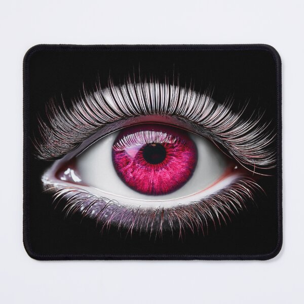 Item preview, Pink neon eye on black background designed and sold by ChernivtsiSkoda.