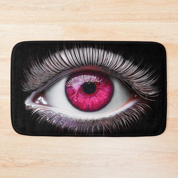 Item preview, Pink neon eye on black background designed and sold by ChernivtsiSkoda.