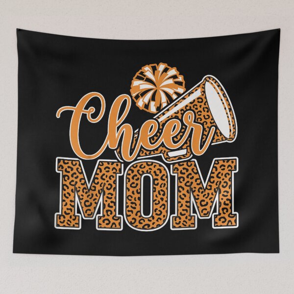 Item preview, Cheer Mom Leopard Print Megaphone Pom Poms Cheerleading Spirit Sports Fan designed and sold by GalenoHenley.