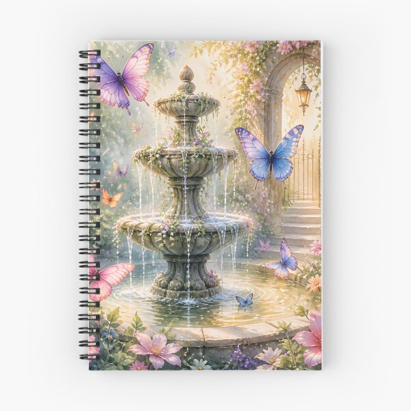 Aperçu de l'œuvre la fontaine aux papillons créée et vendue par EdicionesJML.