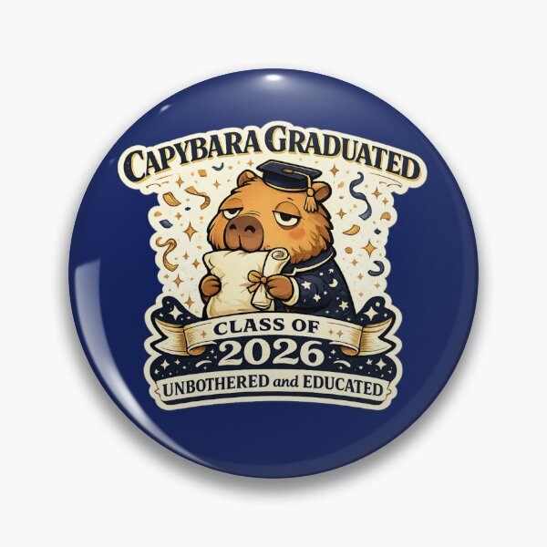 Item preview, Capybara Graduated Class of 2026 Unbothered and Educated – Funny Cute Graduation Art | Grad Gift designed and sold by irfanshikh.