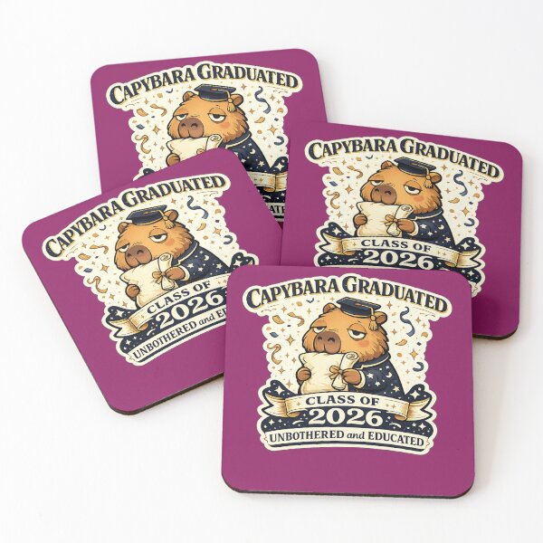 Item preview, Capybara Graduated Class of 2026 Unbothered and Educated – Funny Cute Graduation Art | Grad Gift designed and sold by irfanshikh.