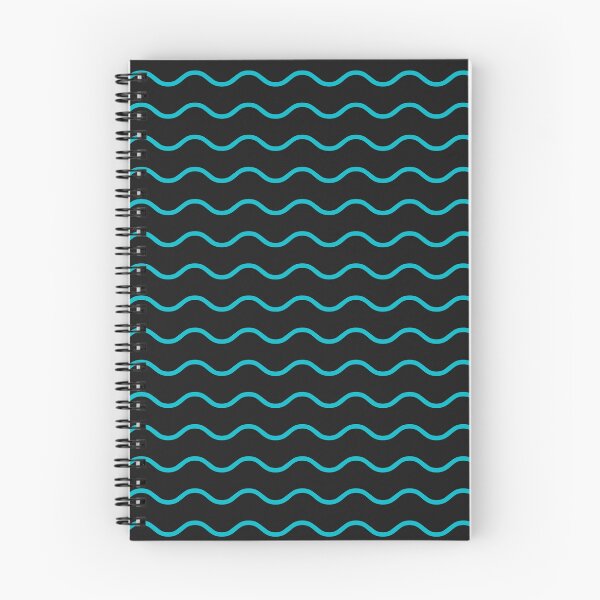 Item preview, Black And Cyan Waves Pattern designed and sold by pattern-archive.