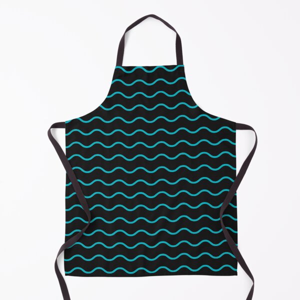 Item preview, Black And Cyan Waves Pattern designed and sold by pattern-archive.