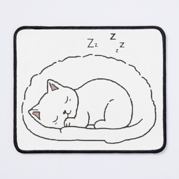 Item preview, Cozy Sleeping White Kitten in Bed Minimalist Art designed and sold by M.Store.