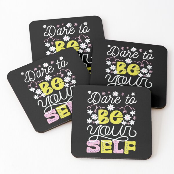 Item preview, Dare To Be Yourself Inspirational Positivity Self Love Floral Typography Art designed and sold by GalenoHenley.
