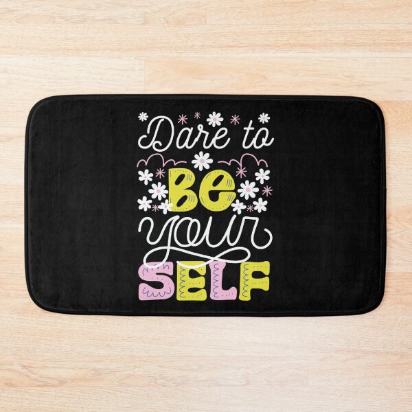 Item preview, Dare To Be Yourself Inspirational Positivity Self Love Floral Typography Art designed and sold by GalenoHenley.