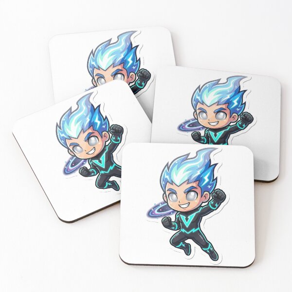 Item preview, Blue Flame Cosmic Hero Chibi Sticker designed and sold by CrystalMineArts.