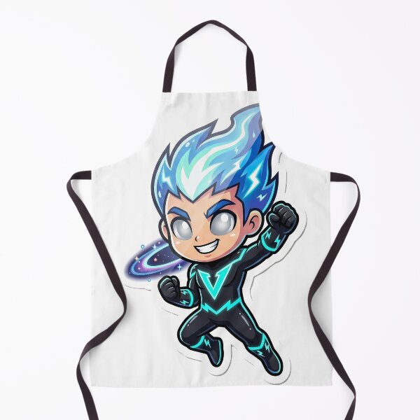 Item preview, Blue Flame Cosmic Hero Chibi Sticker designed and sold by CrystalMineArts.