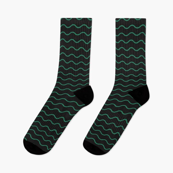 Item preview, Black And Green Waves Pattern designed and sold by pattern-archive.