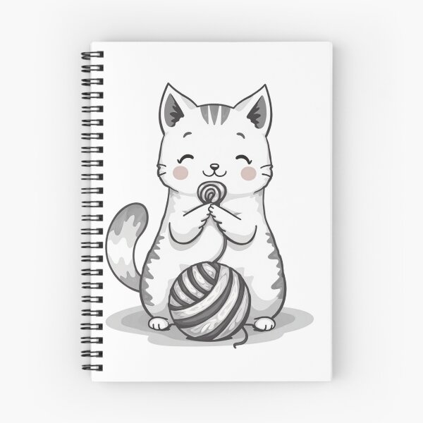 Item preview, Ilustración de un gatito kawaii juguetón con una bola de lana. designed and sold by M.Store.