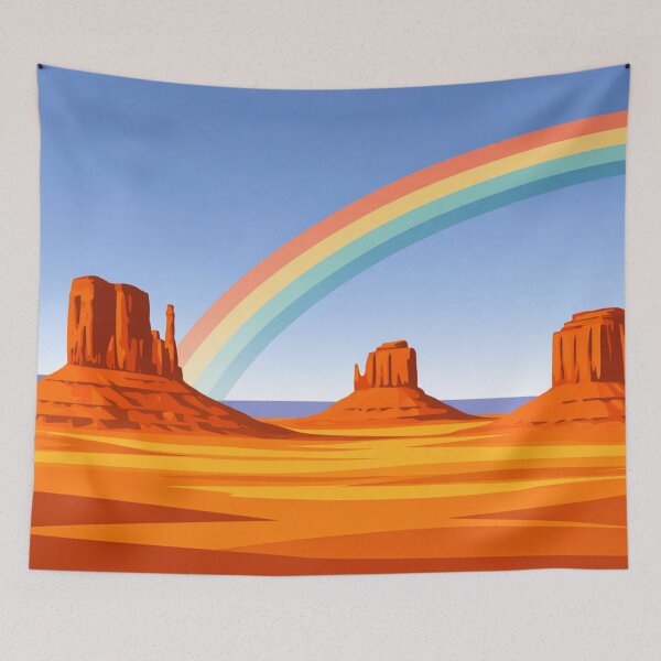 Item preview, Monument Valley Desert With Rainbow designed and sold by Creative_Canvas.