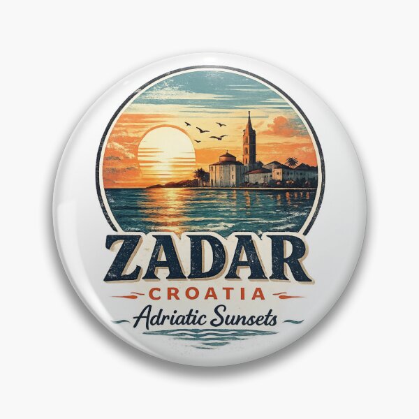 Item preview, Zadar Croatia Adriatic Sunsets Vintage Travel Design Funny Gifts designed and sold by BadhbhArt.