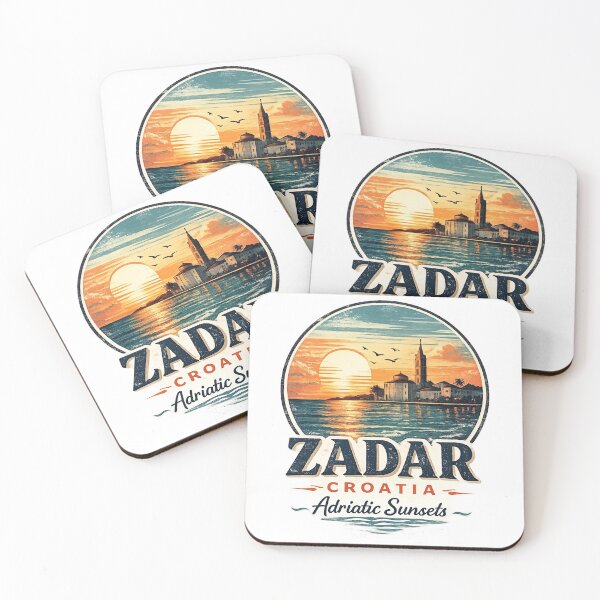 Item preview, Zadar Croatia Adriatic Sunsets Vintage Travel Design Funny Gifts designed and sold by BadhbhLoot.