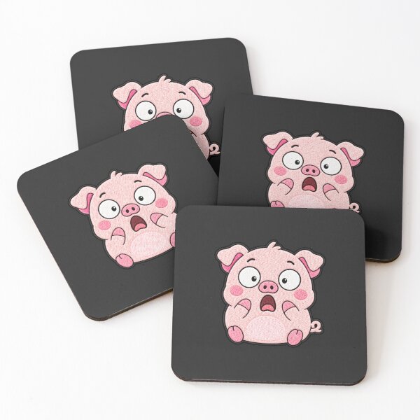 Item preview, Shocked Pig Embroidery Patch | Cute Kawaii Pig Design designed and sold by ColorSplash123.