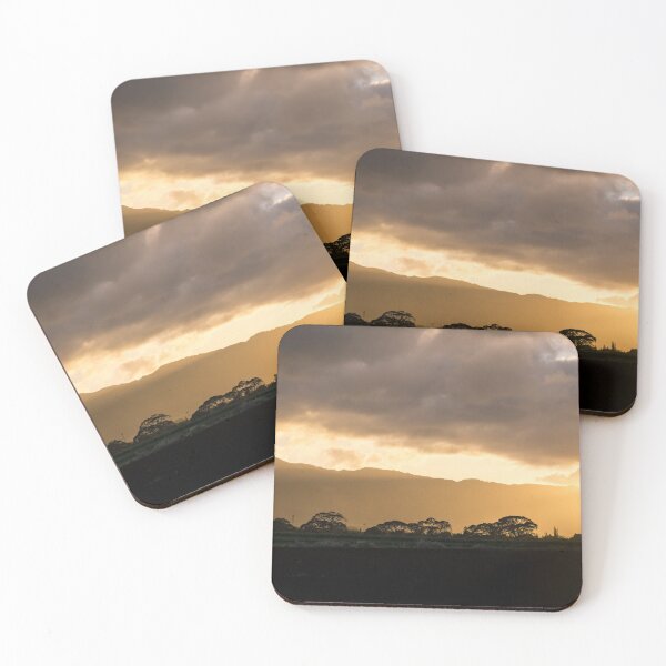 Item preview, Hawaiian Sunset - Golden Glow Behind Waianae Mountain Range designed and sold by Georgia Mizuleva.