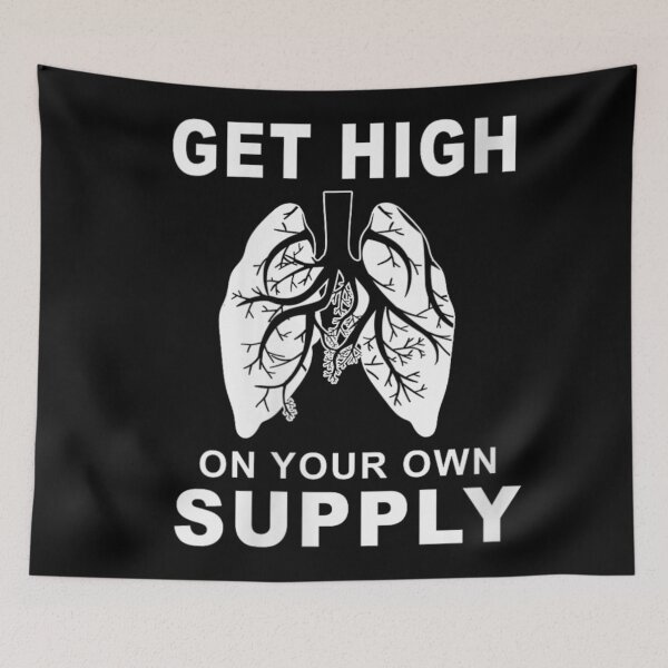 Item preview, Get High On Your Own Supply Lungs Anatomy Wellness Breathwork Yoga designed and sold by DuneHaicna.