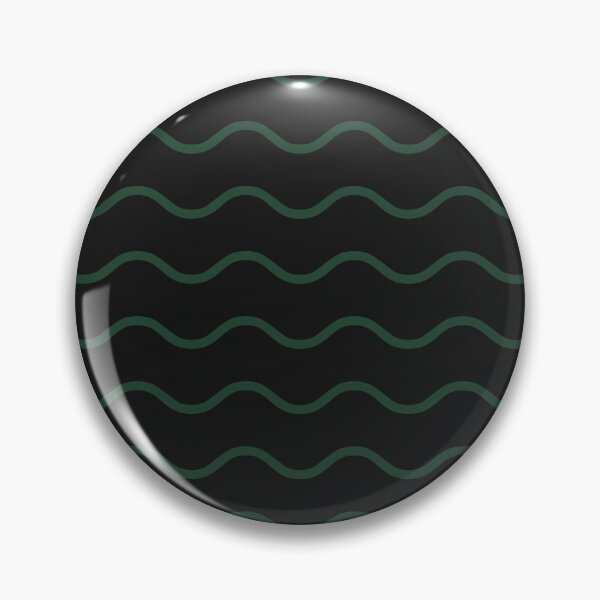 Item preview, Black And Forest Green Waves Pattern designed and sold by pattern-archive.