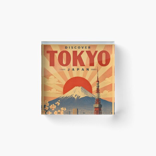 Item preview, Vintage Tokyo Japan Travel Poster designed and sold by Koalangel.