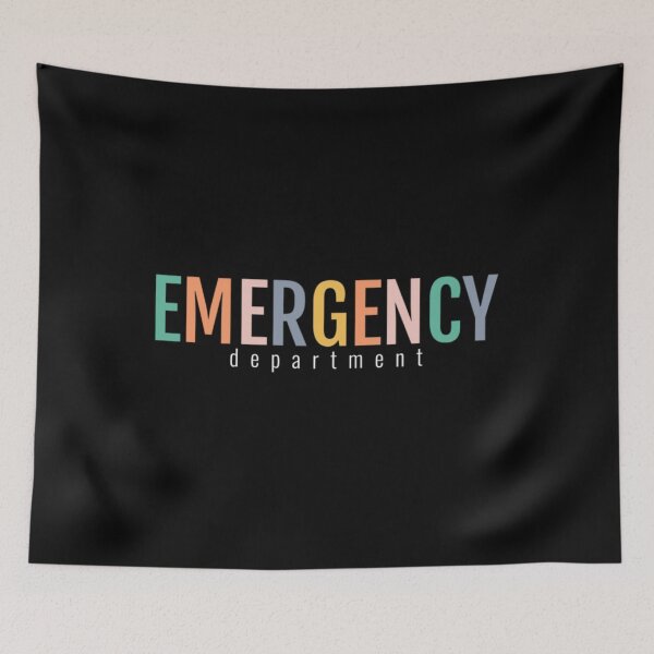 Item preview, Emergency Department Nurse Doctor Medical Professional Healthcare Worker Colorful Text Art designed and sold by DuneHaicna.