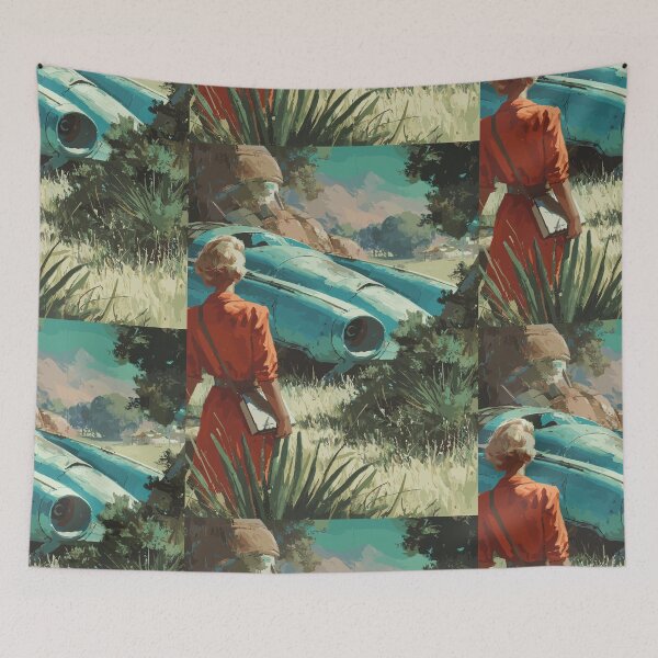 Item preview, Discovery in the Desert - 50s Retrofuturism designed and sold by bapupa.