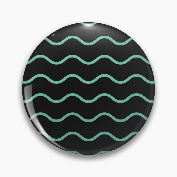 Item preview, Black And Pastel Green Waves Pattern designed and sold by pattern-archive.