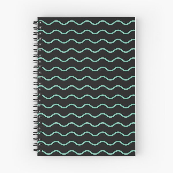 Item preview, Black And Pastel Green Waves Pattern designed and sold by pattern-archive.