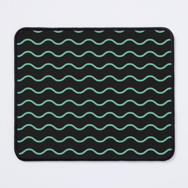 Item preview, Black And Pastel Green Waves Pattern designed and sold by pattern-archive.