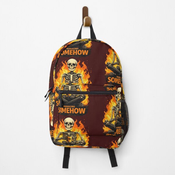 Item preview, Managing Somehow – Skeleton in Flames designed and sold by Ecocrushstudio.