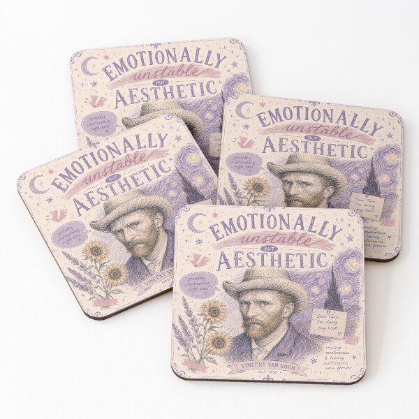 Item preview, Emotionally Unstable But Aesthetic – Vincent van Gogh designed and sold by LuluLeb.