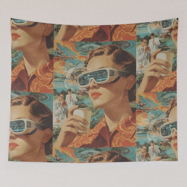 Item preview, Morning Coffee in Virtual Reality - 60s Retrofuturism designed and sold by bapupa.